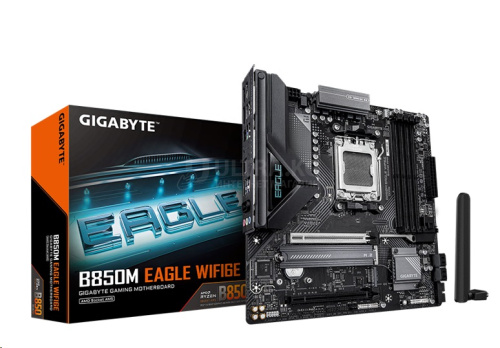 MB AM5 GIGABYTE B850M EAGLE WF6E,4xDDR5,14xUSB,mATX,M.2,2PCIe16x,2xDP HDMI WiFi MB AM5 GIGABYTE B850M EAGLE WF6E,4xDDR5,14xUSB,mATX,M.2,2PCIe16x,2xDP HDMI WiFi