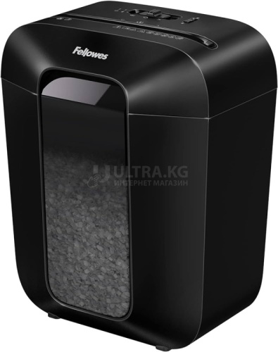 Шредер Fellowes LX41 Уровень секретности P-4, Фрагмент 4х12 мм, подача 8(50) лист, Ёмкость корзины 17 л, Уничтожение скоб, скрепок, пл. карт, Чёрный