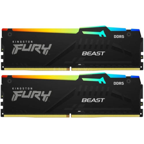 DDR5 64GB (2x32GB) PC-44800 (5600MHz) KINGSTON FURY BEAST RGB EXPO KF556C36BBEAK2-64 DDR5 64GB (2x32GB) PC-44800 (5600MHz) KINGSTON FURY BEAST RGB EXPO KF556C36BBEAK2-64