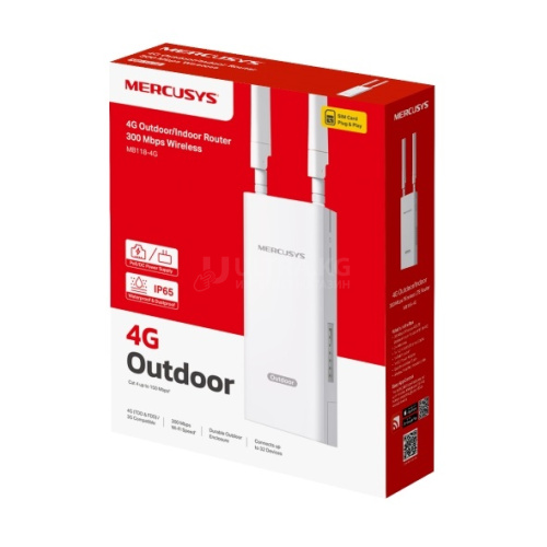 Наружный роутер Wi-Fi 4G LTE MERCUSYS MB118-4G (N300/ 2,4ГГц до 300 Мбит/с/ 1× nano-SIM/ 1×LAN 100 Мбит/с вход PoE/ пассивное PoE 30 м/ IP65) фото 2 Наружный роутер Wi-Fi 4G LTE MERCUSYS MB118-4G (N300/ 2,4ГГц до 300 Мбит/с/ 1× nano-SIM/ 1×LAN 100 Мбит/с вход PoE/ пассивное PoE 30 м/ IP65) фото 2