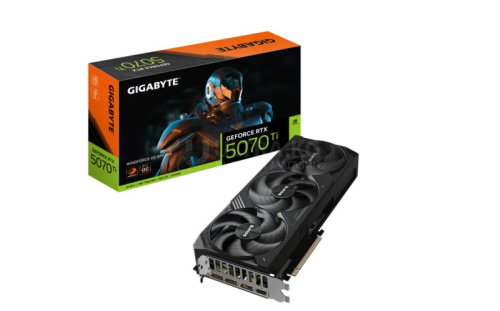 Видеокарта RTX 5070Ti Gigabyte GeForce RTX™ 5070 Ti WINDFORCE SFF 16GB GDDR7, Engine clock 2452MHz, Memory clock 28000MHz, 256Bit, 3xDP, HDMI [GV-N507TWF3-16GD]