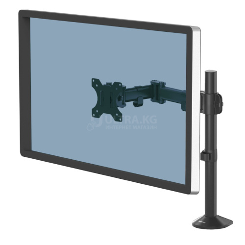 Настольный кронштейн для монитора Fellowes Reflex Single Monitor Arm, Макс. Нагрузка-8.0 кг, Диагональ экрана до 32", Наклон -45°/+45°, Поворот 360°, VESA 75x75, 100x100mm, Чёрный [8502501]