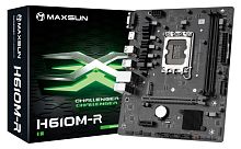 Матплата MAXSUN Challenger H610M-R V2, LGA1700, Intel H610, 2xDDR4 PC25600, 1xPCI-E16X, 1xPCI-E1x, Sound8Ch, GBLAN, 3SATA+M.2, mATX, 4USB3.2+6USB2.0, VGA, HDMI
