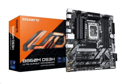 MB LGA1851 GIGABYTE B860M DS3H,4xDDR5,8xUSB,mATX,2xM.2, 4xSATA,3PCIe1x, HDMI,2xDP MB LGA1851 GIGABYTE B860M DS3H,4xDDR5,8xUSB,mATX,2xM.2, 4xSATA,3PCIe1x, HDMI,2xDP