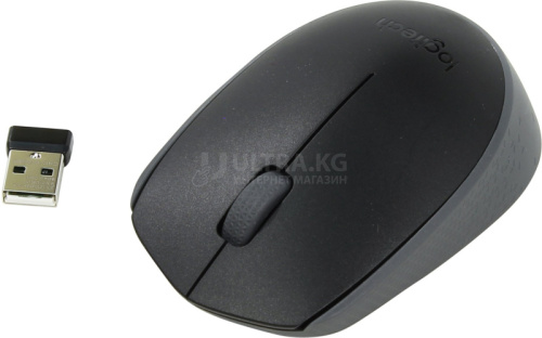Беспроводная мышь Logitech M171, оптическая 1000dpi, светодиодная, USB, 3 кнопки, 2.4 GHz, черная [910-004424]