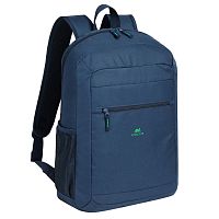 Рюкзак для ноутбука RivaCase 5566 Синий 16" Водоотталкивающая ткань, утолщенные стенки. Смягчающие наплечные ремни с регулировкой. Внешний карман на молнии, органайзер, карманы для бутылки, застежка молния