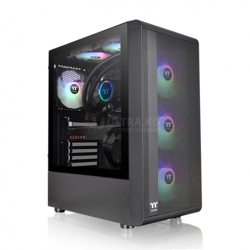 Корпус Thermaltake S200 TG ARGB/Black/Win/SPCC/Tempered Glass*1/120mm ARGB Lite Fan*3/Brown BoxCA-1X2-00M1WN-00