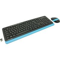Беспроводная клавиатура + мышь A4Tech Fstyler FG1010 (FG10+FGK10), мембранная, 104btns, 2000dpi, 4btns, USB, синий