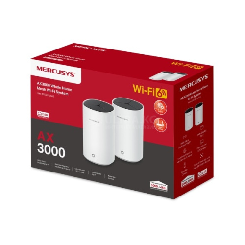 Mesh-система Wi-Fi 6 MERCUSYS Halo E85X (2-pack) (AX3000/2,4ГГц до 574Мбит/с/5ГГц до 2,4Гбит/с/MU-MIMO/до 460м²/1×WAN/LAN 2,5Гбит/с+2×WAN/LAN 1Гбит/с) фото 2 Mesh-система Wi-Fi 6 MERCUSYS Halo E85X (2-pack) (AX3000/2,4ГГц до 574Мбит/с/5ГГц до 2,4Гбит/с/MU-MIMO/до 460м²/1×WAN/LAN 2,5Гбит/с+2×WAN/LAN 1Гбит/с) фото 2