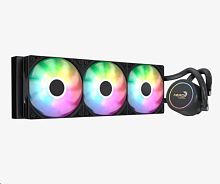 Система жидкостного охлаждения Aerocool, Abyss L360R, Intel 1851/1700/1200/115х и AMD AM5/AM4, TDP 320W, 3*120мм ARGB, 600-3000 RPM, 81,5CFM, Чёрный
