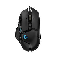 Мышь Logitech G502 HERO, игровая, оптическая 25600dpi, светодиодная, USB, 11 кнопок, 2.1 м, черная [910-005471]