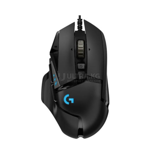 Мышь Logitech G502 HERO, игровая, оптическая 25600dpi, светодиодная, USB, 11 кнопок, 2.1 м, черная [910-005471]