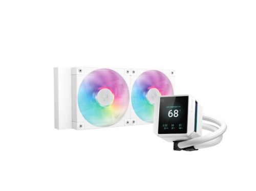 DEEPCOOL MYSTIQUE 240 WH WHITE ARGB 120*2PWM ARGB FAN 2.8” 640x480TFT PUMP LGA20xx/1700/1200/115* DEEPCOOL MYSTIQUE 240 WH WHITE ARGB 120*2PWM ARGB FAN 2.8” 640x480TFT PUMP LGA20xx/1700/1200/115*