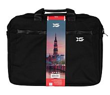Сумка для ноутбука XG Hamburg XGNB-401B-P17.3 Черная 17.3", Полиэстер. Внешнее отделение на молнии, Органайзер, 2 внутренних отделения, Внутренний карман на молнии, Уплотнённые стенки, встроенный USB шнур