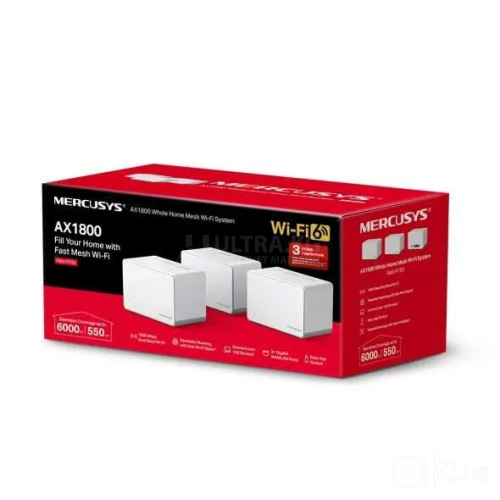 Mesh-система Wi-Fi 6 MERCUSYS Halo H85X (3-pack) (AX3000/2,4ГГц до 574Мбит/с/5ГГц до 2,4Гбит/с/MU-MIMO/до 650м²/1×WAN/LAN 2,5Гбит/с+2×WAN/LAN 1Гбит/с) фото 2 Mesh-система Wi-Fi 6 MERCUSYS Halo H85X (3-pack) (AX3000/2,4ГГц до 574Мбит/с/5ГГц до 2,4Гбит/с/MU-MIMO/до 650м²/1×WAN/LAN 2,5Гбит/с+2×WAN/LAN 1Гбит/с) фото 2