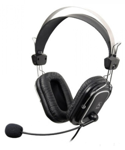 Наушники с микрофоном A4Tech HS-50, Black, 20-20000Ghz, 97dB, 2 x mini jack 3.5 mm, 40mm, 2m