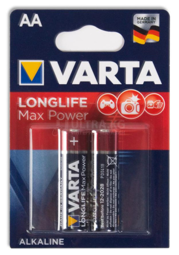 Батарейка Varta Mignon LongLife MaxPower 2шт. LR6/AA