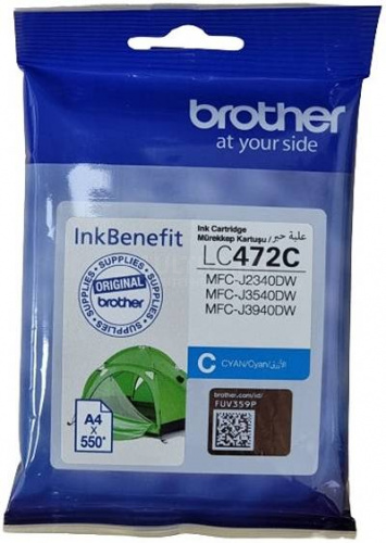 Картридж Brother LC472 C Cyan Cartridge for ink printer MFC-J2340DW / J3540DW / J3940DW Картридж Brother LC472 C Cyan Cartridge for ink printer MFC-J2340DW / J3540DW / J3940DW
