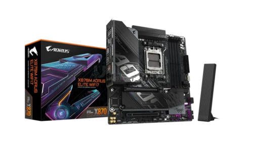 MB AM5 GIGABYTE X870M A ELITE WF7,4xDDR5,11xUSB,USB 3.2 ATX,M.2,PCIe,2PCIe16x HDMI WiFi