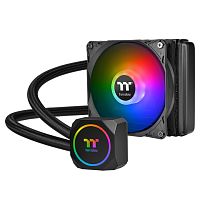 Система жидкостного охлаждения Thermaltake TH120 ARGB LGA 1851/1700/1200/1156/1155/1151, AMD: FM2/FM1/AM5/AM4/AM3+/AM3, TDP 290W, ARGB кулер 120мм, уровень шума 28.2dBa, медный радиатор, 59,3CFM (1CL-W285-PL12SW-A), черный