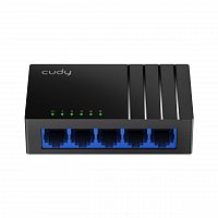 Сетевой коммутатор CUDY GS105D 5-Port Gigabit Desktop Switch, 5 10/100/1000M RJ45 Ports, IGMP Snooping, Loop Detection/Prevention, 802.1p/DSCP QoS, Desktop Plastic Case, Power Saving, Plug & Play, Wall-Mount