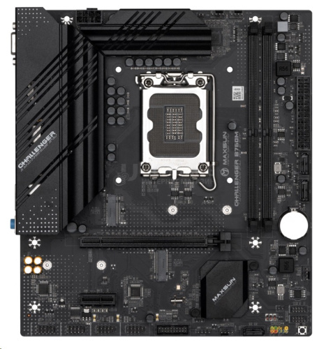 Матплата MAXSUN MS-Challenger B760M, LGA1700, Intel B760, 2xDDR4 PC34100, 1xPCI-E 4.0x16, 1xPCI-E 3.0x1, Sound8Ch, GLAN, 3SATA+2M.2, RAID, mATX, 6USB3.2+6USB2.0, VGA, HDMI фото 2