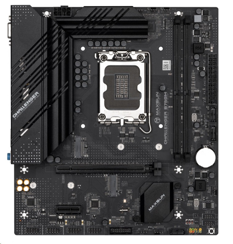 Матплата MAXSUN MS-Challenger B760M, LGA1700, Intel B760, 2xDDR4 PC34100, 1xPCI-E 4.0x16, 1xPCI-E 3.0x1, Sound8Ch, GLAN, 3SATA+2M.2, RAID, mATX, 6USB3.2+6USB2.0, VGA, HDMI фото 2 Матплата MAXSUN MS-Challenger B760M, LGA1700, Intel B760, 2xDDR4 PC34100, 1xPCI-E 4.0x16, 1xPCI-E 3.0x1, Sound8Ch, GLAN, 3SATA+2M.2, RAID, mATX, 6USB3.2+6USB2.0, VGA, HDMI фото 2
