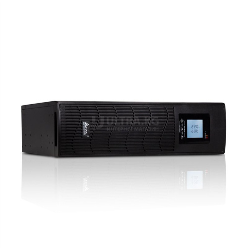 ИБП UPS SVC RTU-2KL-LCD, 2000VA (1600W), Стоечный 19'' 2U, RTU-серия, USB-SMART, Диапазон работы AVR: 165-280В, Бат.: 9Ач*3 шт., Вентилятор: 8cм*1шт. Выходные разъемы: 2 х Schuko + 1 х IEC C13., Чёрный (1 год)
