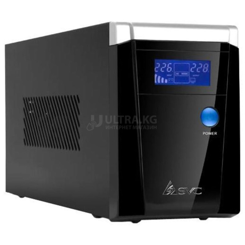 ИБП UPS SVC V-800-F, 800VA(480W), 12V/9Ah, AVR стабилизатор: 165-275V, 3 вых: 2 системных+1 для принтера (Bypass), защита тел. линии, Black ИБП UPS SVC V-800-F, 800VA(480W), 12V/9Ah, AVR стабилизатор: 165-275V, 3 вых: 2 системных+1 для принтера (Bypass), защита тел. линии, Black
