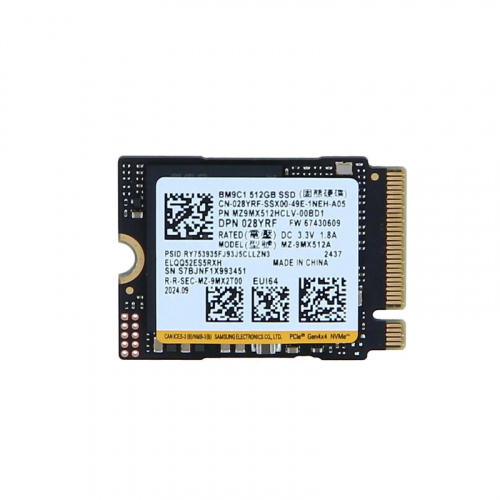 Твердотельный накопитель SSD 512GB Samsung BM9C1 MZ-9MX512A M.2 2230 PCIe 4.0 x4 NVMe 1.3, без упаковки