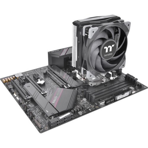 Кулер для процессора Thermaltake TOUGHAIR 310 CPU Intel LGA 1700,1200,1156,115x и AMD AM4,AM3+AM3,AM2+AM2,FM2,FM1,TDP 170W,120мм вентилятор,500-2000 об.мин, 4pin,58.35 CFM,23.6 dB(A),123.6x71.7x159.5мм, 4 теплотрубки, Серебристый [CL-P074-AL12BL-A]