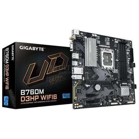 MB LGA1700 GIGABYTE B760M D3HP WIFI6,4xDDR5,12xUSB,4xSATAIII,mATX,PCIe16x,PCIe1x,VGA,HDMI,DP,WiFi MB LGA1700 GIGABYTE B760M D3HP WIFI6,4xDDR5,12xUSB,4xSATAIII,mATX,PCIe16x,PCIe1x,VGA,HDMI,DP,WiFi