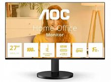 Монитор LCD 27" AOC Q27B3CF2 Black, IPS, LED, 2560x1440, 20M:1, 350cd/m2, 178/178, 1ms, 100Hz, Adaptive-Sync, Flicker Free, Low Blue Light, USB Type-C, HDMI, 2xUSB3.2, 1xjack, кабель HDMI, USB Type-C