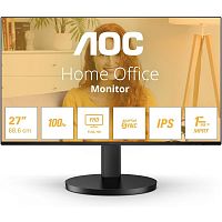 Монитор LCD 27" AOC 27B3HA2, IPS, Black, 1920x1080, 100Hz, 20000000 : 1, 250cd/m2, 178/178, 1ms, VGA, HDMI, выход на наушники, Speakers 2x2W