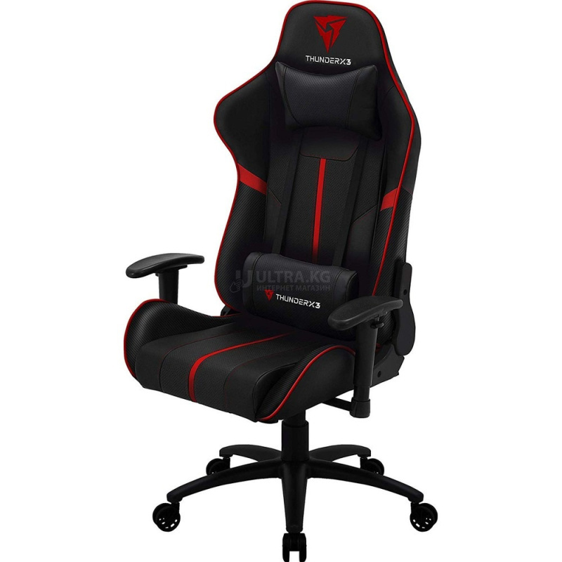 Gaming Chair ThunderX3 BC3 BLACK&RED 65mm wheels PVC Leather Gaming Chair ThunderX3 BC3 BLACK&RED 65mm wheels PVC Leather