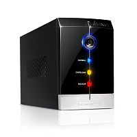 ИБП UPS SVC V-1500-F, 1500VA(900W), 12V/9Ah, AVR стабилизатор: 165-275V, 3 вых: 2 системных+1 для принтера (Bypass), Black, USB (технология Smart), LED светодиодная подсветка