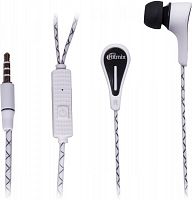 Наушники с микрофоном RITMIX RH-115M White Luminous, Внутриканальные, Single Jack, 20Hz-20kHz, 92dB/-32dB, Длина кабеля 1,2м, Белый