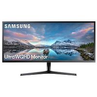 Монитор LCD 34" Samsung LS34J550WQIXCI Dark Blue Gray, VA, 3440x1440, 3000:1 (Mega), 250cd/m2, 75Hz, 4ms, 2xHDMI, DP, Headset-In