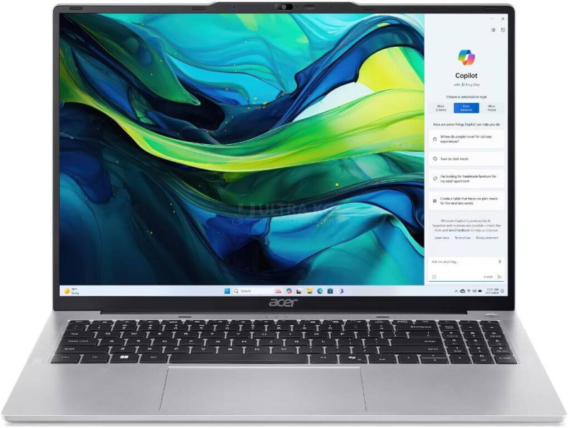 Ноутбук Acer Aspire Lite-AL-16-54P Intel Core i3-1305U (up to 4.50Ghz) 8GB DDR5, 256GB SSD NVMe, 16" WUXGA IPS, Intel UHD Graphics, Type-C, LAN RJ45, WiFi, Bluetooth, DOS, ENG-RUS, серебро Ноутбук Acer Aspire Lite-AL-16-54P Intel Core i3-1305U (up to 4.50Ghz) 8GB DDR5, 256GB SSD NVMe, 16" WUXGA IPS, Intel UHD Graphics, Type-C, LAN RJ45, WiFi, Bluetooth, DOS, ENG-RUS, серебро