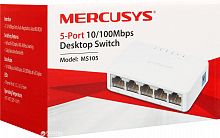 Сетевой коммутатор Mercusys MS105, 5-port 10/100Mbps, Desktop