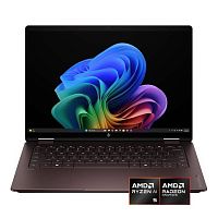 Ноутбук HP OmniBook X Flip Copilot+PC, AMD Ryzen AI 5-430(up to 4.50Ghz) , 16GB, 512GB SSD, Radeon 840M, 14”2K(1920X1200)OLED Touch, Bklit WiFi Bluetooth W11H, ENG, темно-коричневый [D31MHUA#ABA]