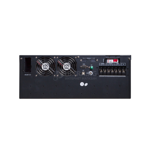 ИБП UPS SVC RT-6KL-LCD, Мощность 6кВА/6кВт, Стоечный 19'' 4U,RT-серия, On-Line, LED-LСD\RS-232, SMART USB, Диапазон работы AVR: 110-288В, Бат.:12В/7Aч*16шт., Вентилятор: 8cм*2шт., Клеммное подключение, Чёрный фото 2