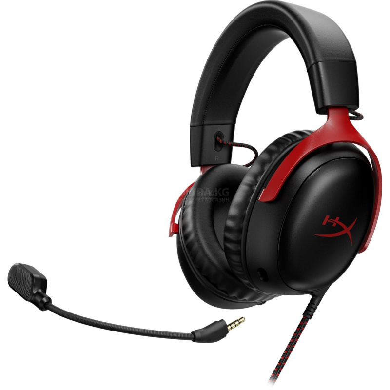 Наушники с микрофоном HYPERX 727A9AA HYPERX Cloud III ProGame DTS Spatial Audio jack 3.5 mm RED Наушники с микрофоном HYPERX 727A9AA HYPERX Cloud III ProGame DTS Spatial Audio jack 3.5 mm RED