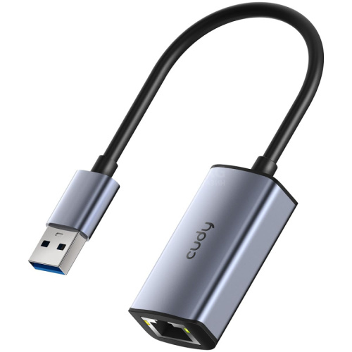 Переходник - сетевой адаптер CUDY UE10A USB-A на RJ45 Gigabit Ethernet, подключение без драйверов, Compatible with Laptop, MacBook, Surface, PC with Windows, XP, Mac/Linux