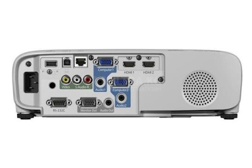 Проектор Epson EB-W49 3LCD, WXGA, 3800Lm, 16000:1,USB 2.0-A, USB 2.0, RS-232C, Ethernet interface (100 Base-TX / 10 Base-T), VGA in (2x), VGA out, HDMI in (2x), Composite in, Jack plug out, Jack plug in (2x), Cinch audio out, Wireless LAN IEEE 802.11a/b/g фото 2