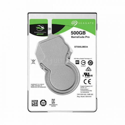 Жесткий диск HDD 500GB, Seagate, 7200rpm, 128MB Cache, SATA600, NCQ [ST500LM034] ноутбучный