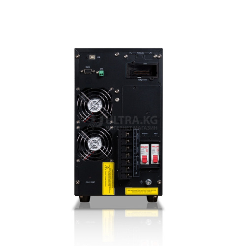 ИБП UPS SVC PTS-6KL-LCD, Мощность 6кВА/6кВт, PTS-серия, On-Line, LCD\RS-232, SMART, Диапазон работы AVR: 110-288В, Бат.: 12В/7Ач*16шт., Клеммная колодка, Вентилятор: 12см*1шт., Чёрный (2 года на устройство, 1 год на аккумуляторы) фото 2