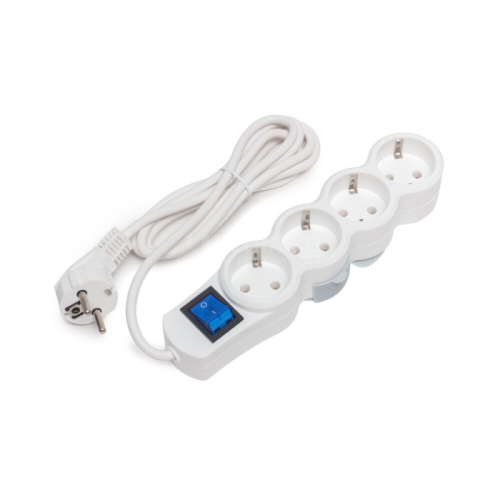 Сетевой фильтр, SVC, ZP4S-18M, 4 розетки, 1,8 метров, 220-250В, 10A, Полиэтиленовая упаковка, Белый