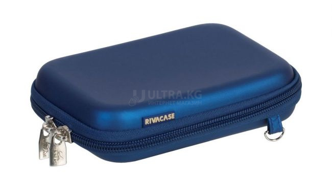 Чехол жесткого диска  2.5" RivaCase 9101 Светло-голубой, материал EVA, карман для кабеля, застежка молния, плечевой ремень.