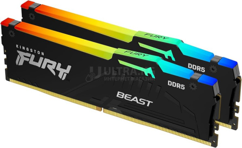 DDR5 32GB (2x16GB) PC-44800 (5600MHz) KINGSTON FURY BEAST RGB KF556C40BBAK2-32
